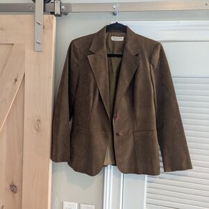 Lilli Ann Brown Suede Blazer